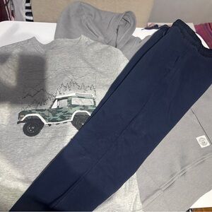 GAP Kids Gray Hoodie & Navy Pants Matching Set